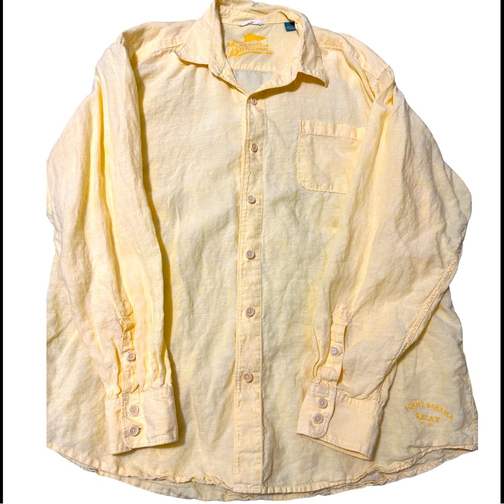 Tommy Bahama 100% Linen Mens Long Sleeve